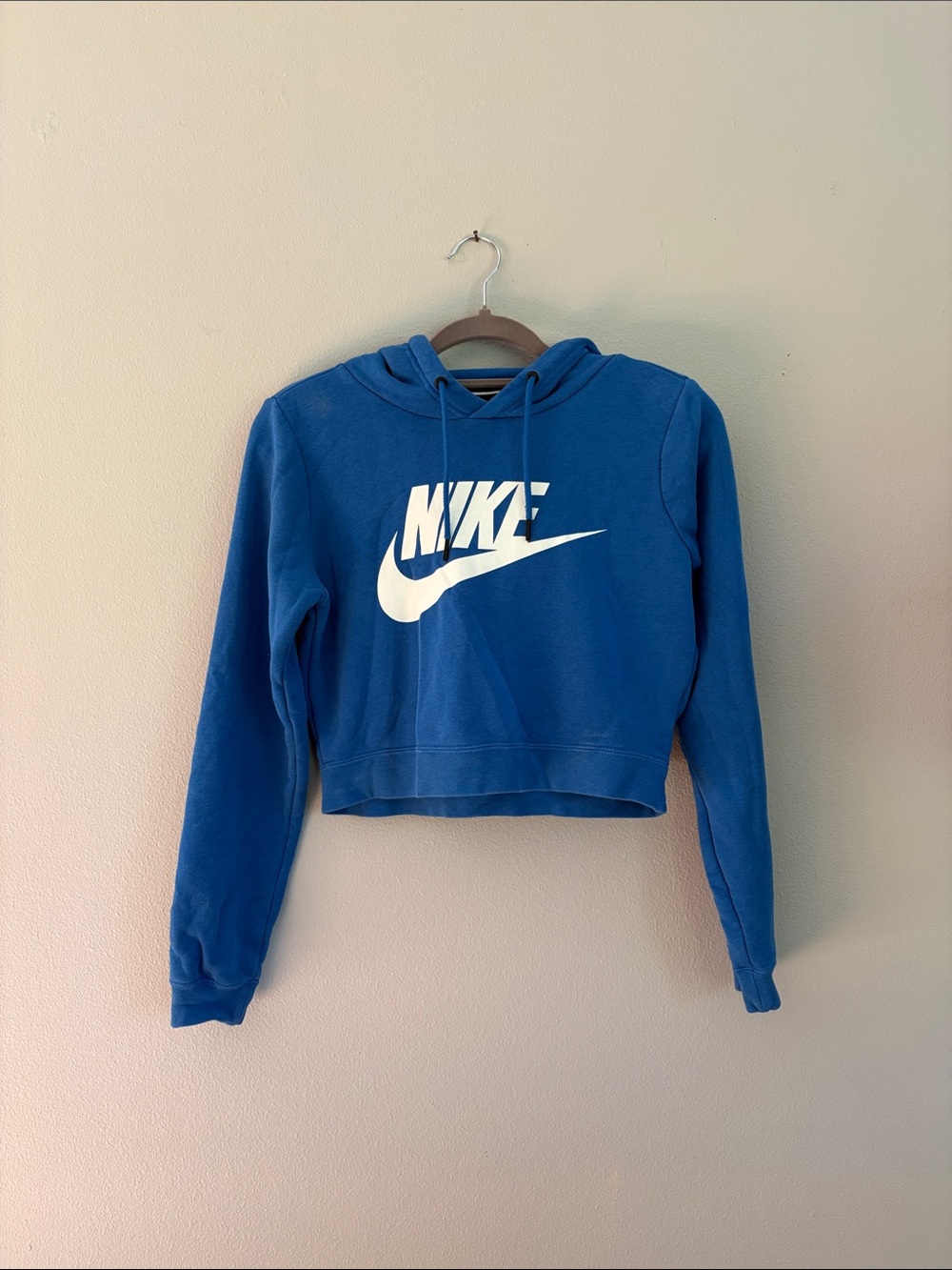 Nike Women's Royal Blue Crop Hoodie S/M